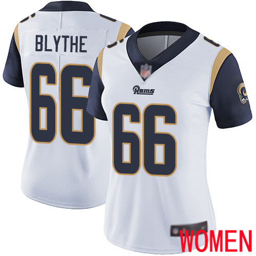 Los Angeles Rams Limited White Women Austin Blythe Road Jersey NFL Football #66 Vapor Untouchable